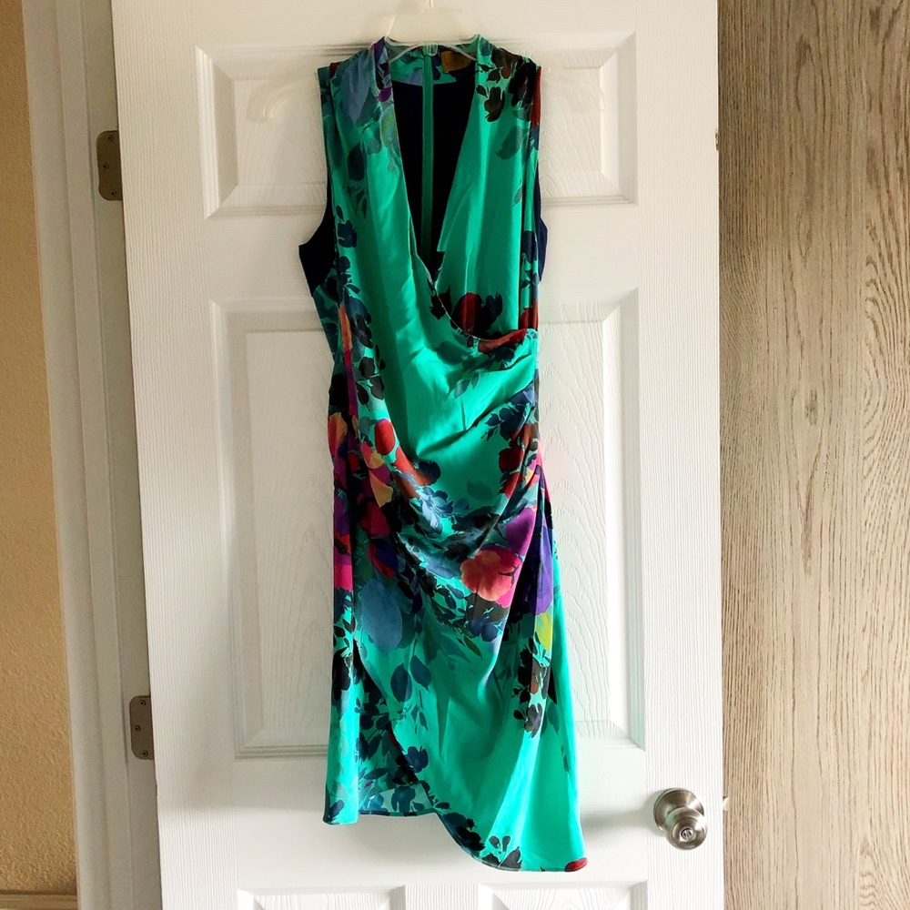 Nicole Miller Ruched Floral Dress